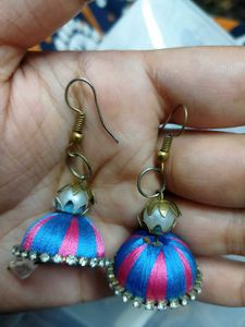 Handcrafted 💞Silk Thread Jhumka Earrings✨
