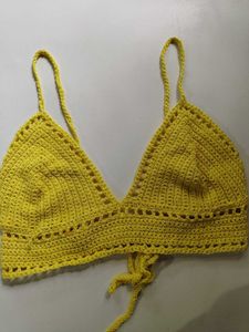 Crochet Bikini Top - Yellow