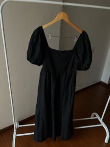 NEW LOOK Black Puffed Sleeve Maxi Dress