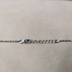 Pure Silver Rhodium Chain pendant Necklace