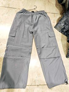 Gray Baggy/ Cargo Pants For Women
