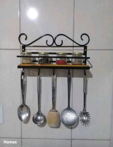 Modern Iron Kitchen Wall Shelf – 17x12 Inch |