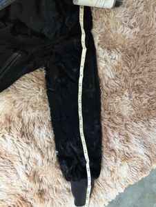 Stylish Black Velvet Bomber Jacket