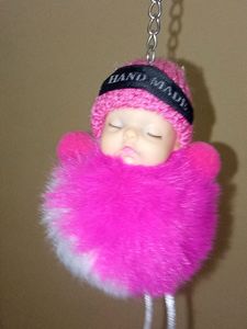 Pink And White Doll Keychainy💞