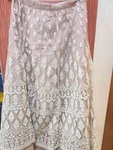 Embroidery Designed onion colour lehenga