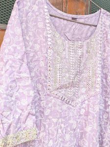 Chic &amp; Comfortable Long Frock Dress with Dupatta