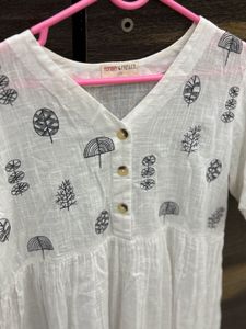 White Printed Dress