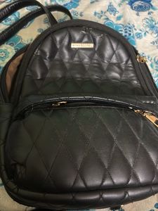 Black Quilted Small Backpack – Stylish &amp; Compact