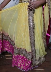 Yellow &amp; Pink Lehenga Choli