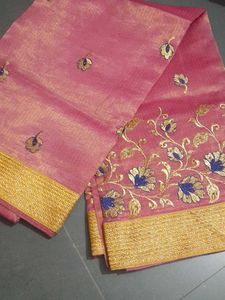 Beautiful Party Wear Sari With Blouse