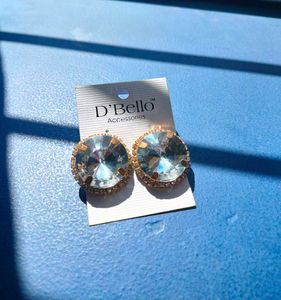 White Crystal Earrings