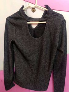 Sparkly Cutout Top