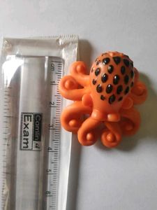 Kinder Joy Orange Octopus Toy Figure