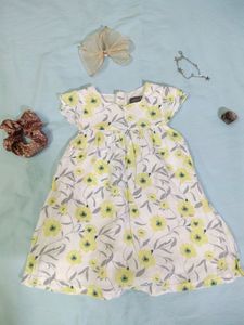 Korean Floral Dress For Kids