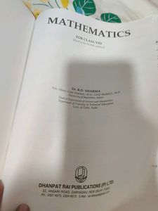 RD SHARMA CLASS 8 MATHS