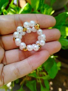 Pearl Gold Beads Ring