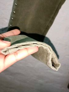 Studded Olive Green Skinny Jeans