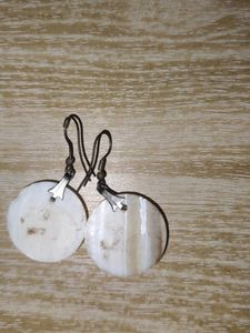 White Earrings Set
