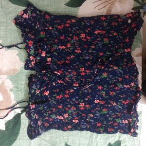 Floral Print Crop Top
