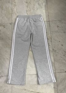 Adidas Grey 3 Stripes Straight Fit Sweatpants