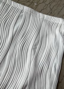 White Ribbed Mini Skirt