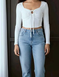 💮 Corset-style Casual Crop Top