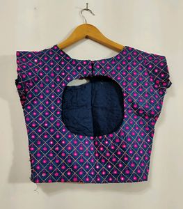 Blue And Pink Mirror Blouse ( Women)