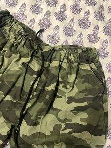 Olive Green Camo Pants For Trekking And Trips