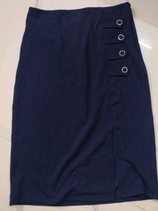 Navy Pencil Skirt
