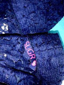Navy Blue Lace Cardigan