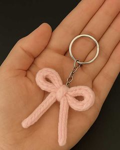 Beautiful Crochet Bow Keychain For Beg And Purses