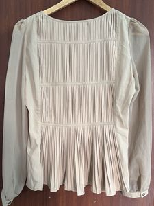 Burberry Pleated Button-Down Top