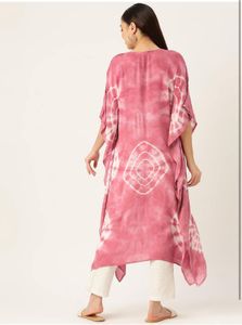 Pink Tie-Dye Beach kaftan dress