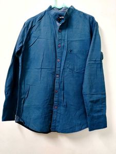 Teal Blue Allen Solly Shirt For Men
