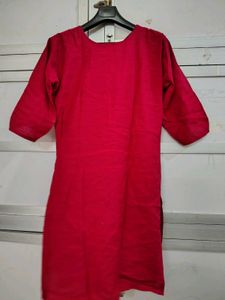 Red Embellished Kurti