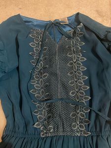 Teal Blue Color Dress