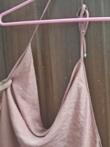 Cowl Neck Tie Up Wrap Top