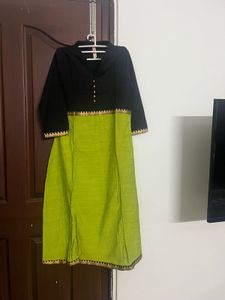 Elegant Black & Green Kurta