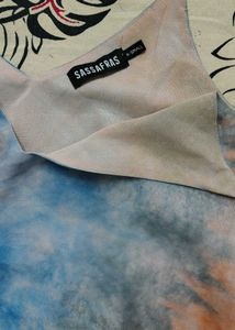 SASSAFRAS Tie-Dye Spaghetti Strap Top