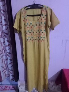 Yellow Beautiful Kurti