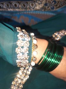 Green Embellished Lehenga Choli