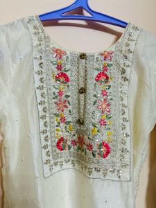 Price Drop 1050 Fixed  Cream Work Kurta Set