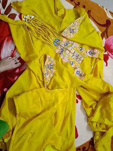 Indo western elegant Yellow dress