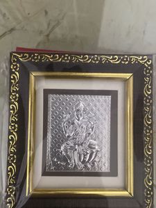 999 Pure Framed Silver Laxmi Idol