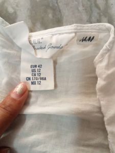 White Embroidered Tunic Top