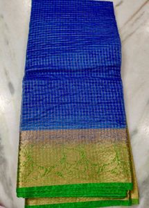 Elegant Blue &amp; Green Saree