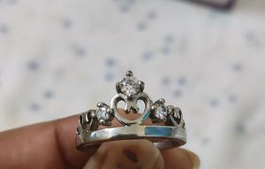 Premium Silver Plated Women's Crown Ring