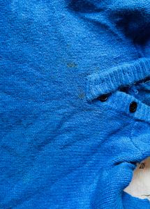 Blue Button-Up Sweater