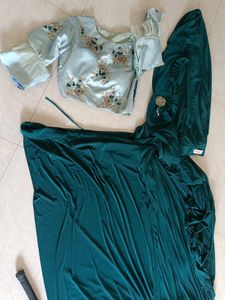 Olive Green Colour Saaree