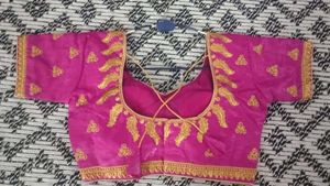 Elegant Pink Embroidered Blouse